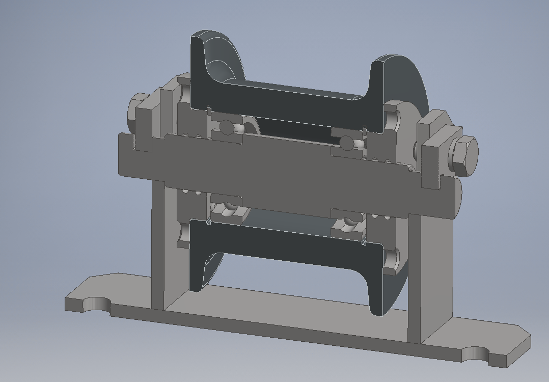 3D модель Ролик поддерживающий для стального каната