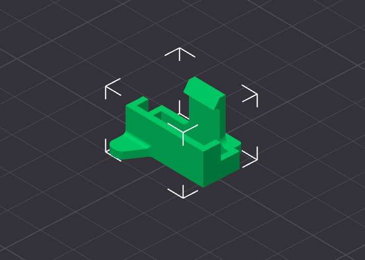 3D модель Крепление концевика зеркала VW Golf mk4/Passat/ Jetta