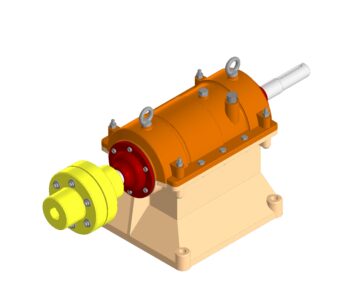 3D модель Ходовая часть дымососа ДН-6.3 вентилятора ВДН-6.3