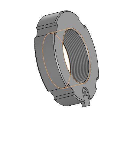 3D модель Гайка фрикциона коробки подач