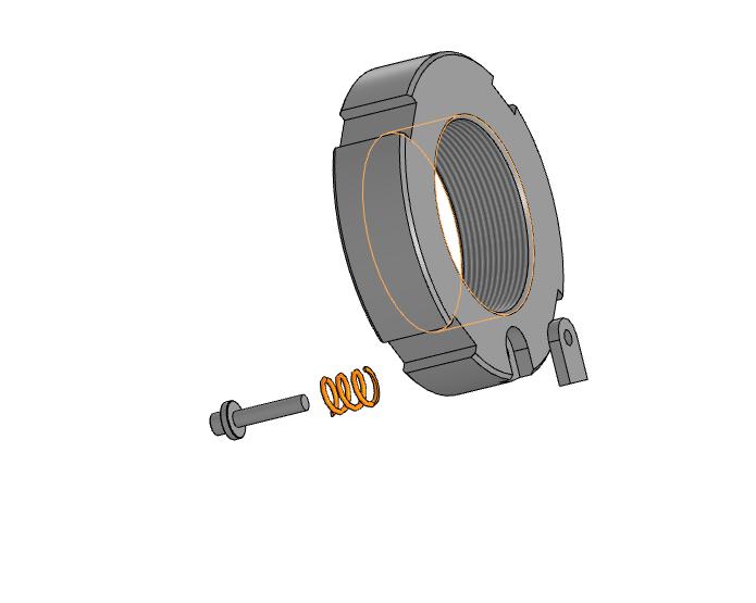 3D модель Гайка фрикциона коробки подач