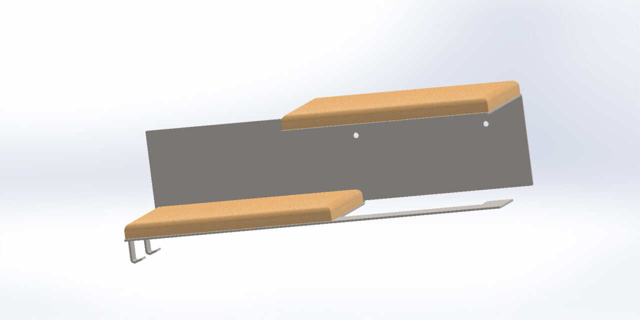 3D модель Полка в ванную 293х90х102 мм