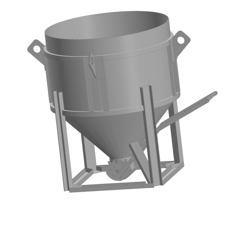 3D модель Емкость для бетона V=2.5м3 круглого сечения