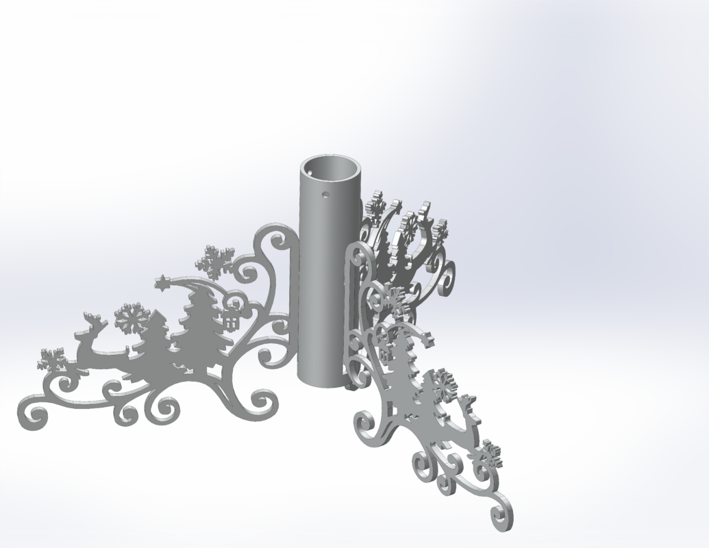 3D модель Подставка под ёлку (разборная)