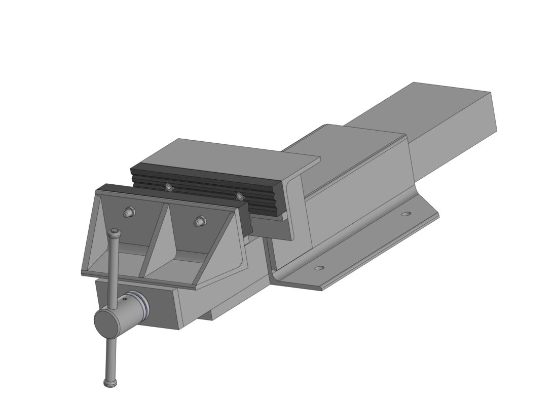 3D модель Тиски самодельные - ход подвижной губки около 300 мм