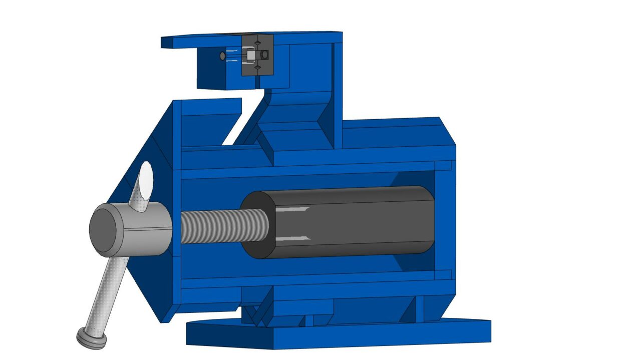 3D модель Тиски со смещенными губками