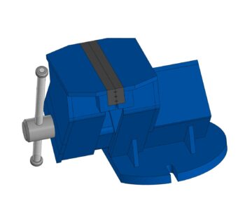 3D модель Тиски со смещенными губками