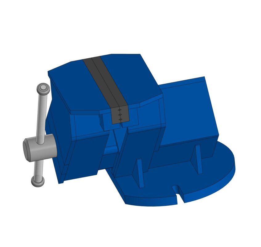 3D модель Тиски со смещенными губками