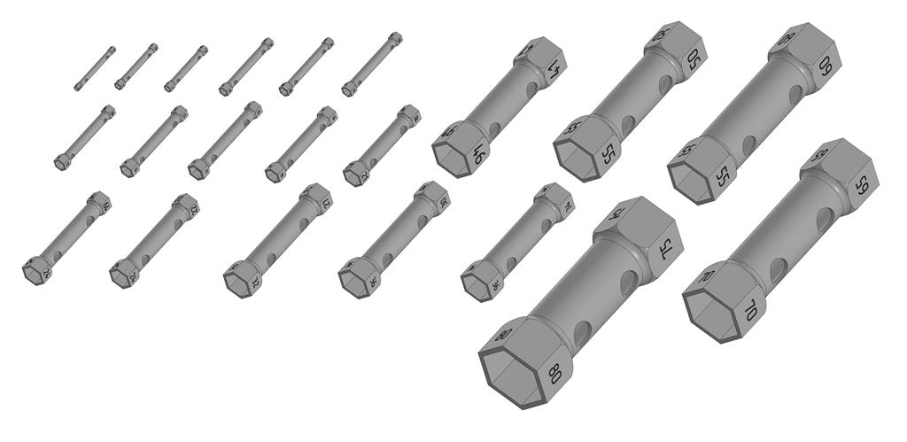 3D модель Торцевые гаечные ключи ГОСТ 25789—83