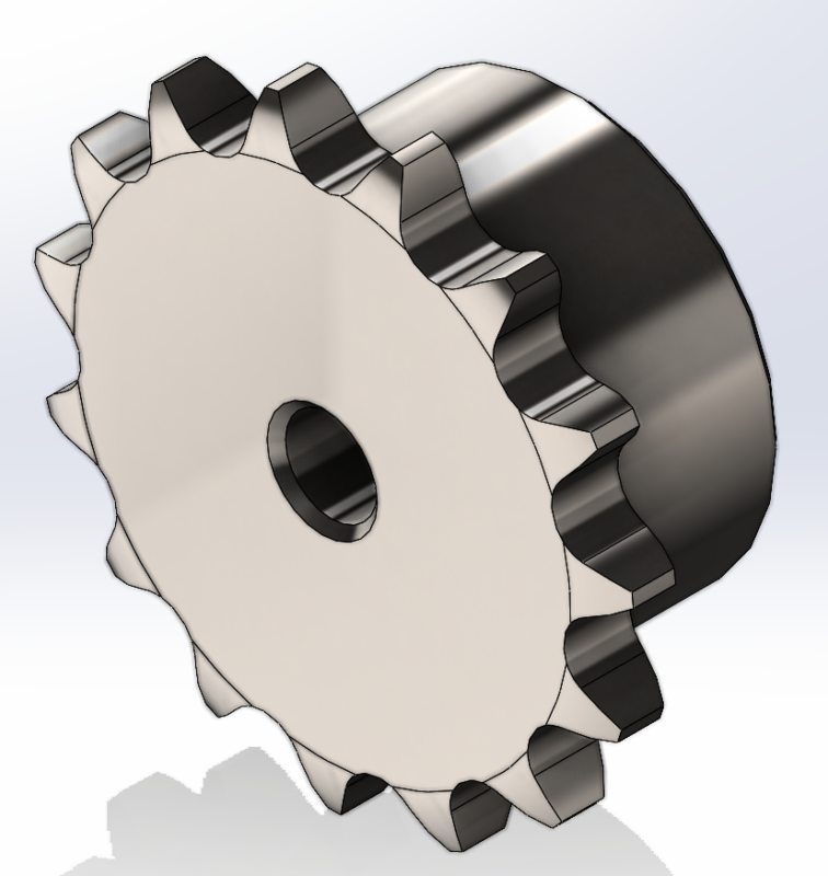 3D модель Звездочка со ступицей 08B-1 Z-15