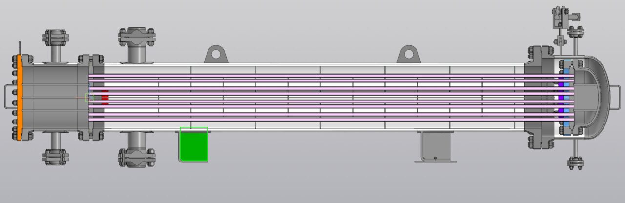 Чертеж Теплообменник кожухотрубчатый по типу 400ХПГ