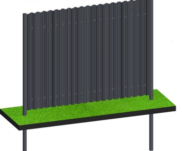 3D модель Секция забора из штакетника
