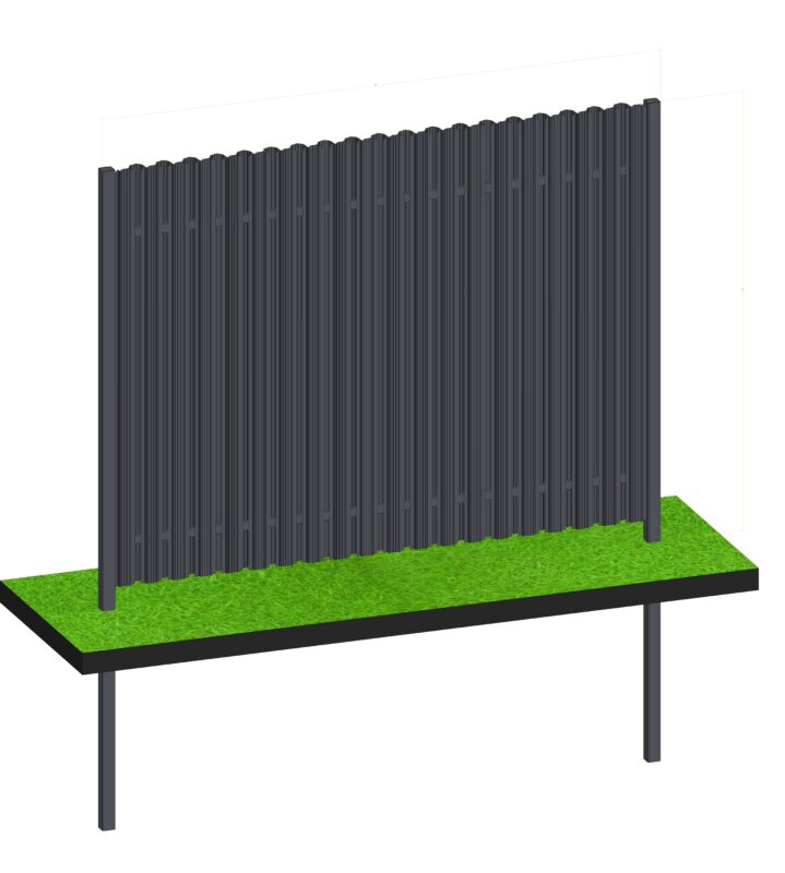 3D модель Секция забора из штакетника