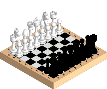 3D модель 3д модели шахматной доски и самих шахмат