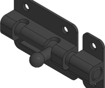 Чертеж Накладной шпингалет 40(57) мм