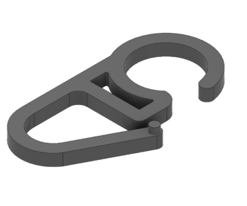 3D модель Крепление шторы (крючок)