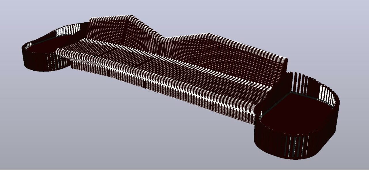 3D модель Дизайнерская скамья