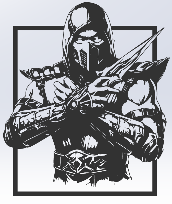 3D модель Пано Mortal Kombat Scorpion