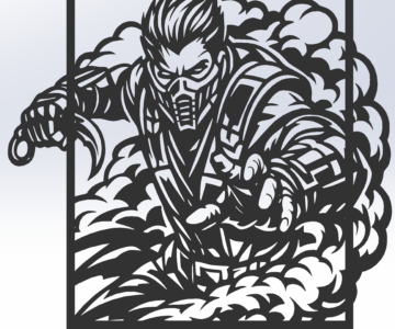 3D модель Пано Mortal Kombat Smoke