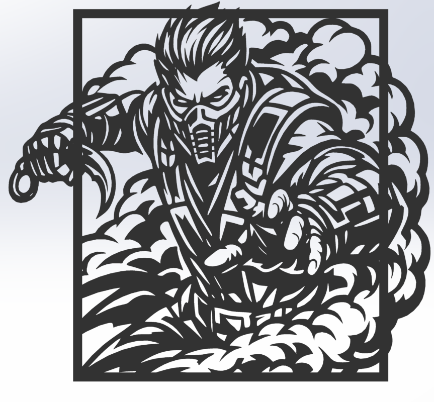 3D модель Пано Mortal Kombat Smoke