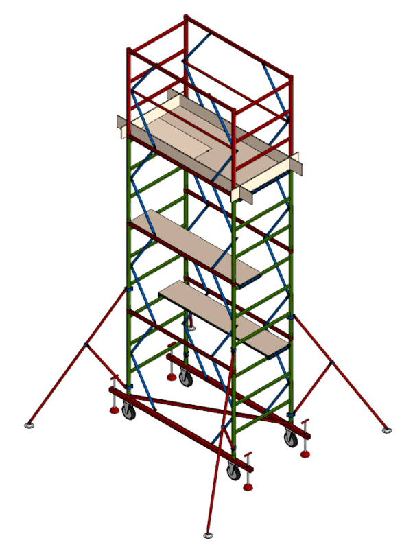 3D модель Вышка-тура строительная ПСРВ 7,5