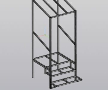 3D модель Каркаса крыльца к дому