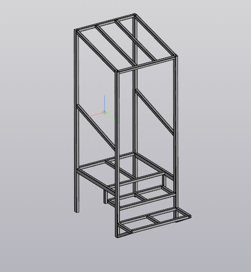 3D модель Каркаса крыльца к дому