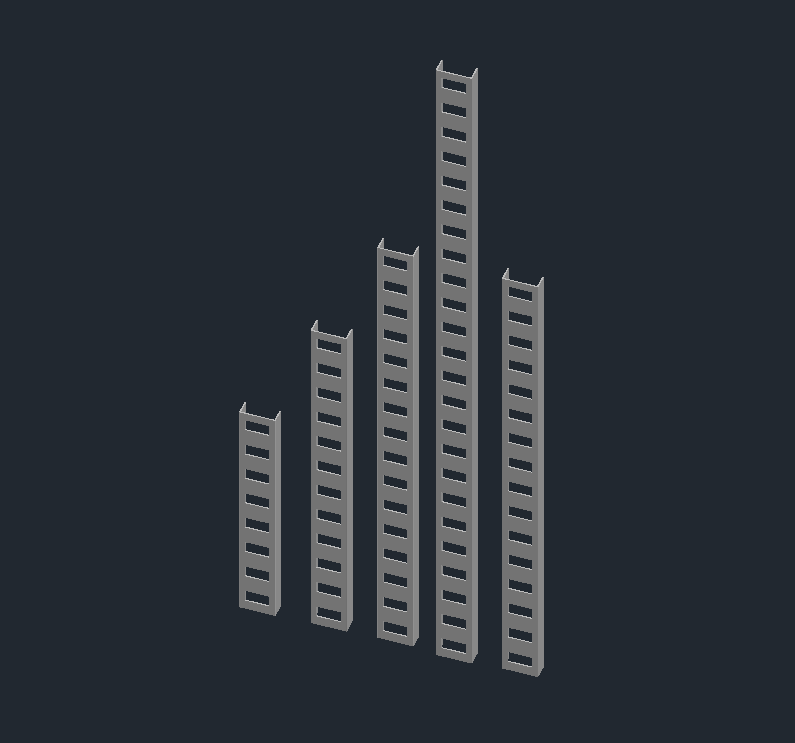 3D модель Кабельные стойки К1150, К1151, К1152, К1153