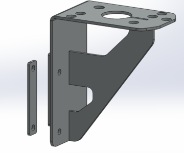 3D модель Кронштейн запасного колеса для прицепа