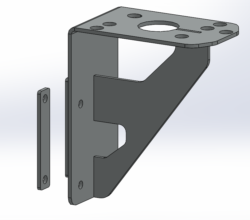 3D модель Кронштейн запасного колеса для прицепа
