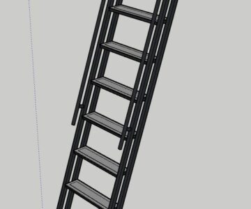 Чертеж Лестница для погреба, гаража, подвала
