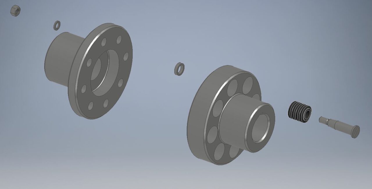 3D модель Муфта упругая втулочно-пальцевая 71-55- II.1-У3 ГОСТ 21424-75