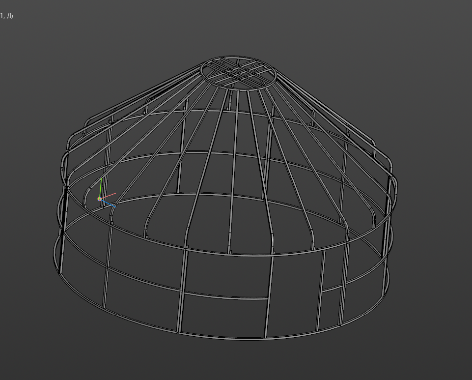 3D модель Юрта диаметр 5,5 метра