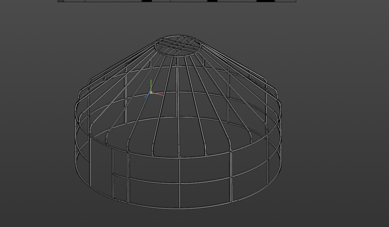3D модель Юрта диаметр 5,5 метра