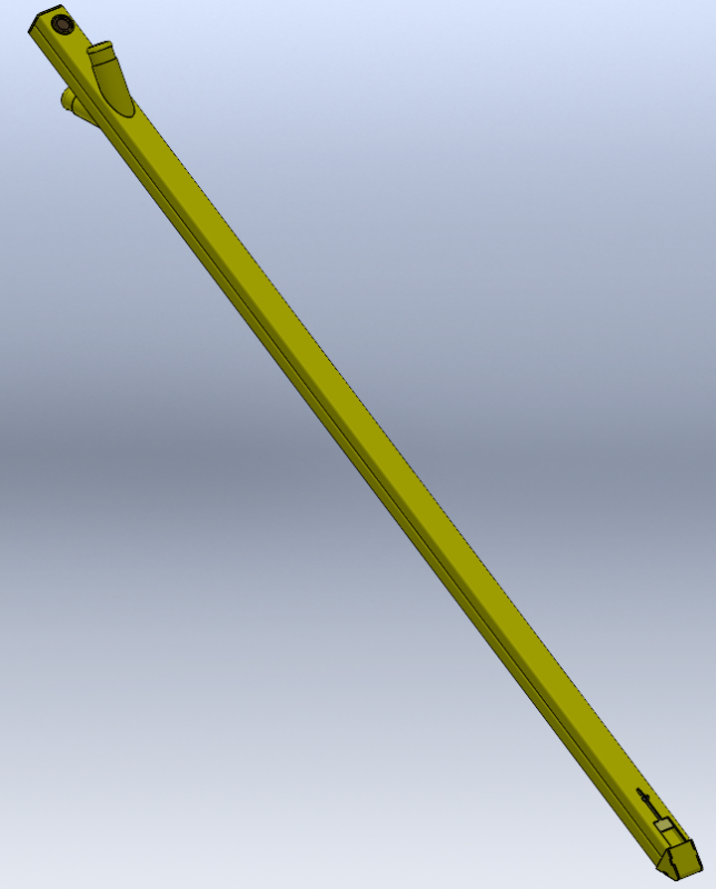 3D модель Двухканальный щуп для пневматического пробоотборника зерна