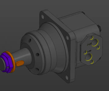 3D модель Гидромотор  серии BM5W в исполнениях