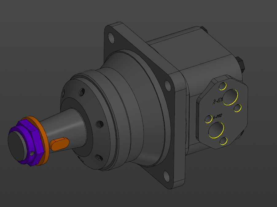 3D модель Гидромотор  серии BM5W в исполнениях