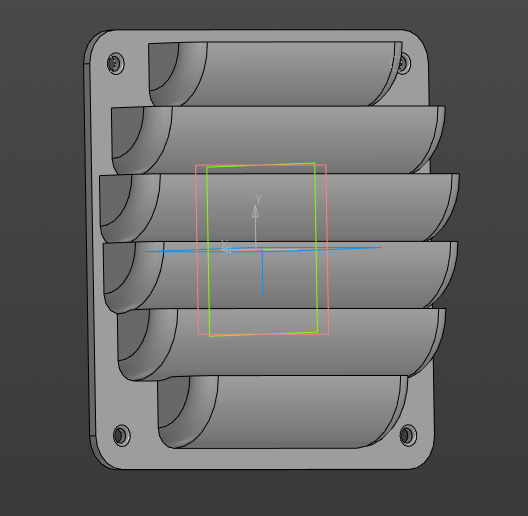 3D модель Решетка на вытяжку 130*130