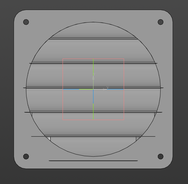 3D модель Решетка на вытяжку 130*130