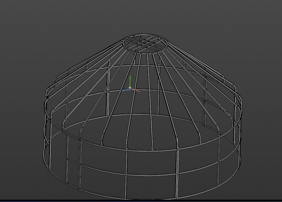3D модель Юрта диаметр 5,5 метра