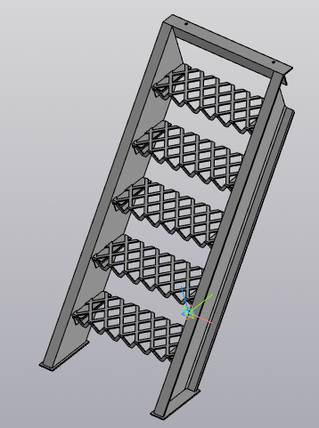 3D модель 3D модель переходного мостика и КМД