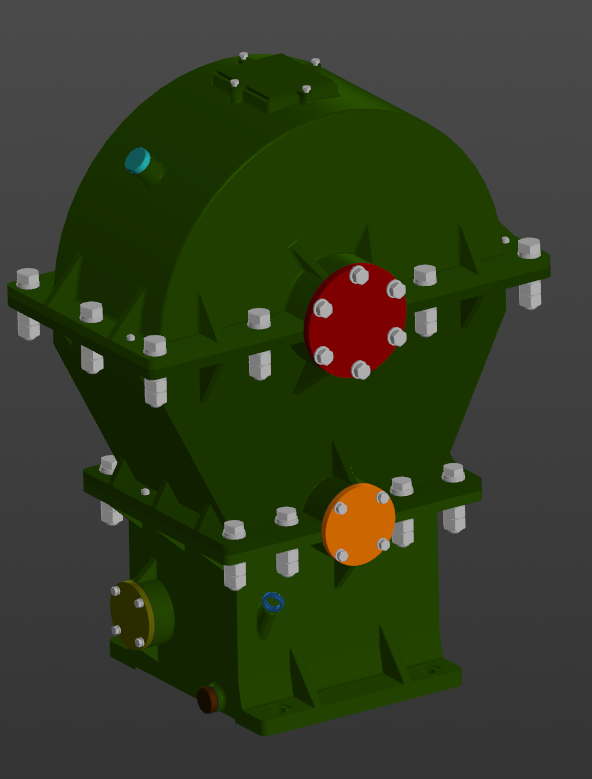 Чертеж Редуктор двухступенчатый шевронно-червячный