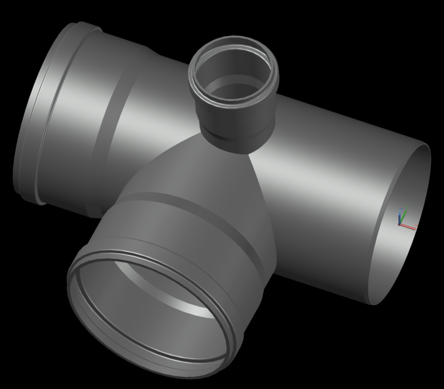 3D модель 3Д модели ПП канализационных труб и фитингов