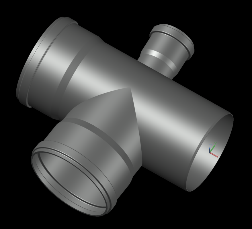 3D модель 3Д модели ПП канализационных труб и фитингов