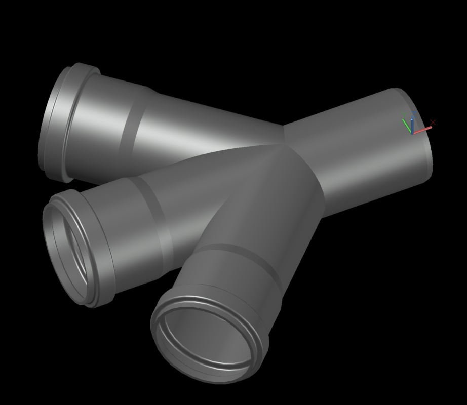 3D модель 3Д модели ПП канализационных труб и фитингов