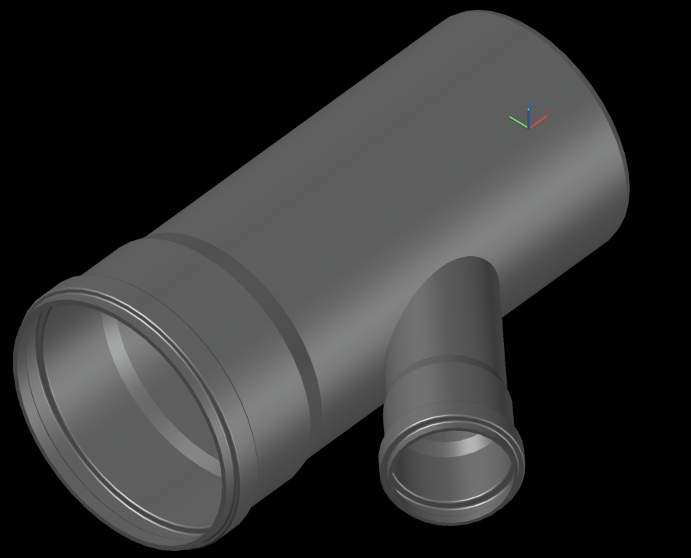 3D модель 3Д модели ПП канализационных труб и фитингов