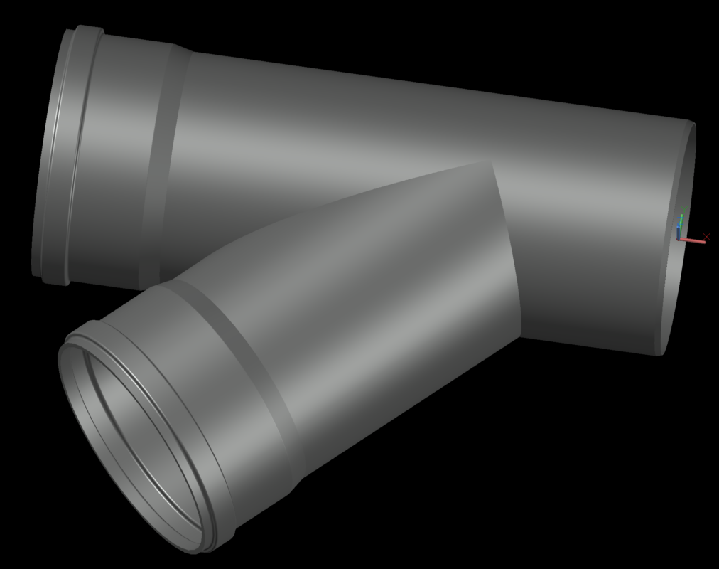 3D модель 3Д модели ПП канализационных труб и фитингов