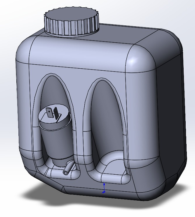 3D модель Бачок омывателя ПАЗ-3205 12V в сборе ПРАМО 11225208010