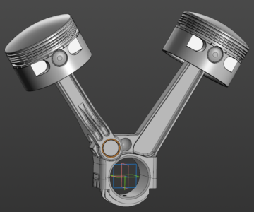 3D модель КШМ двигателя АМ-38