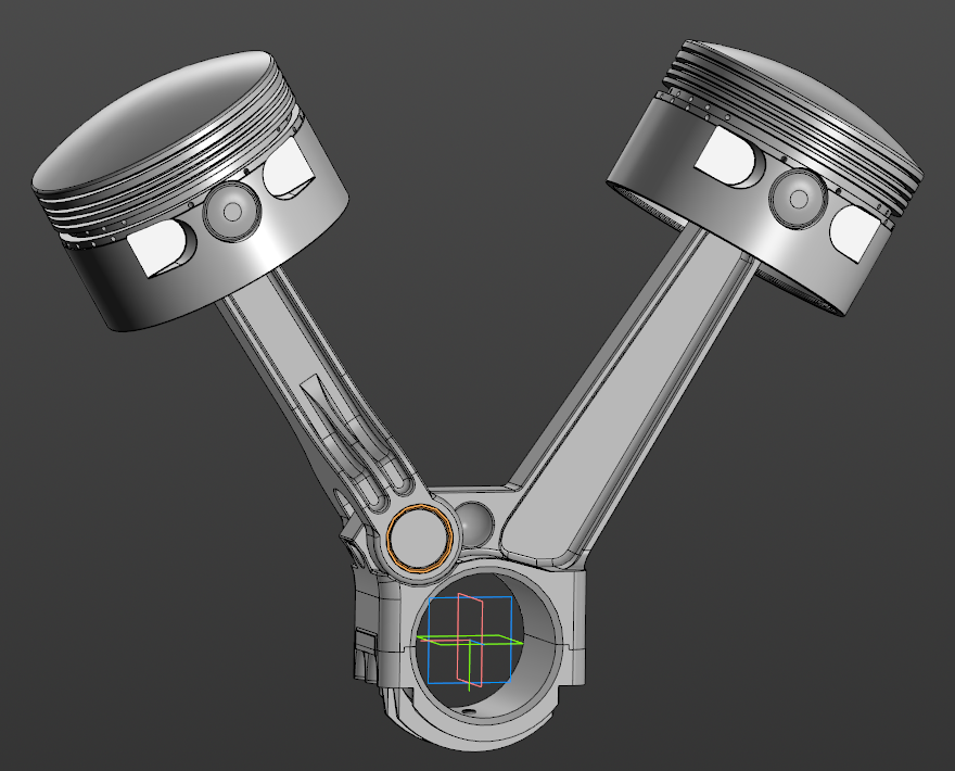 3D модель КШМ двигателя АМ-38